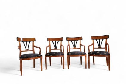 Century Neoclassical Arm Chairs - 4