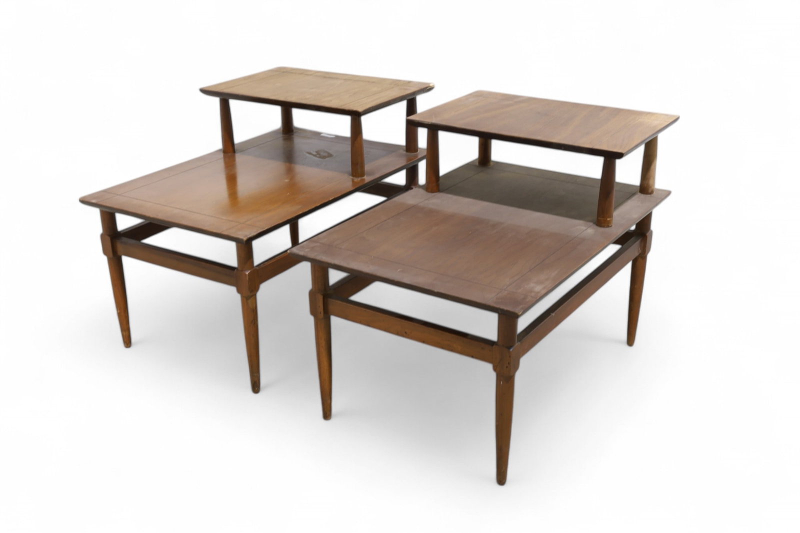 Mid Century Walnut Step Tables - Pair (1 of 8)