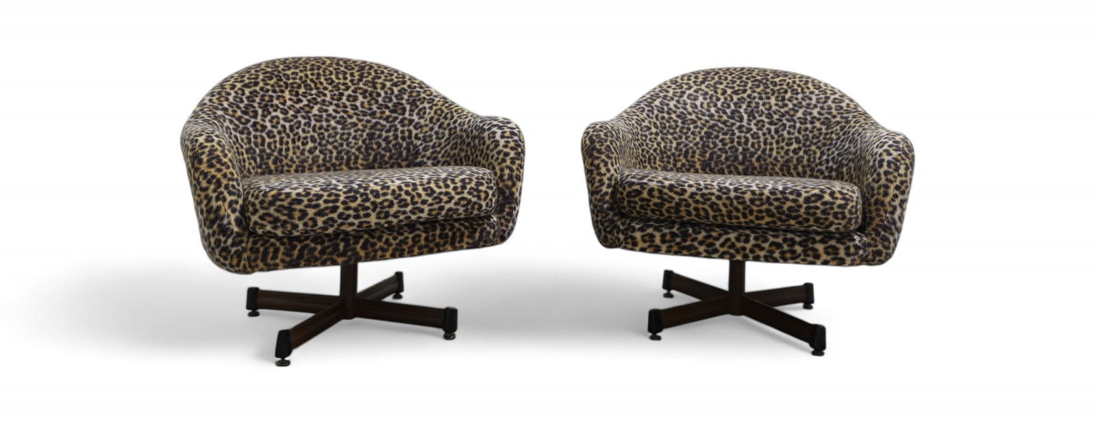 Leopard Upholstery Swivel Chairs - Pair (1 of 12)