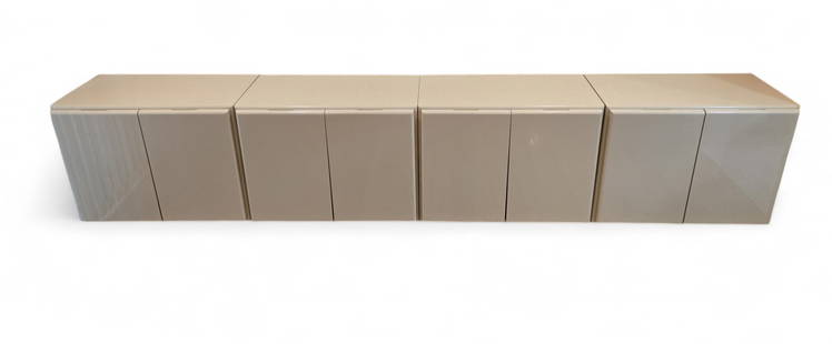 Milo Baughman Lacquer Cabinets - 4: A set of 4 Milo Baughman for Thayer Coggin lacquered hanging cabinets Dimensions: 24x32x18