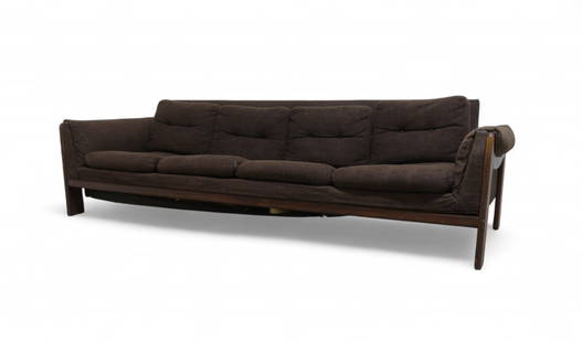 Adrian Pearsall - Craft Associates Sofa: A n Adrian Pearsall for Craft Associates walnut sofa Dimensions:28x102x32