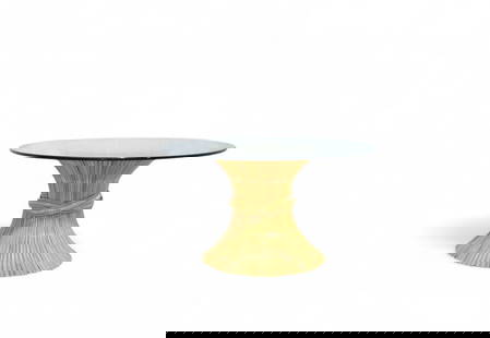 Sheaf of Wheat Occasional Table: A sheaf of wheat glass top occasional table Dimensions:22x42