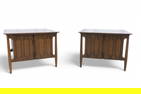 Bert England Walnut Side Tables - Pair