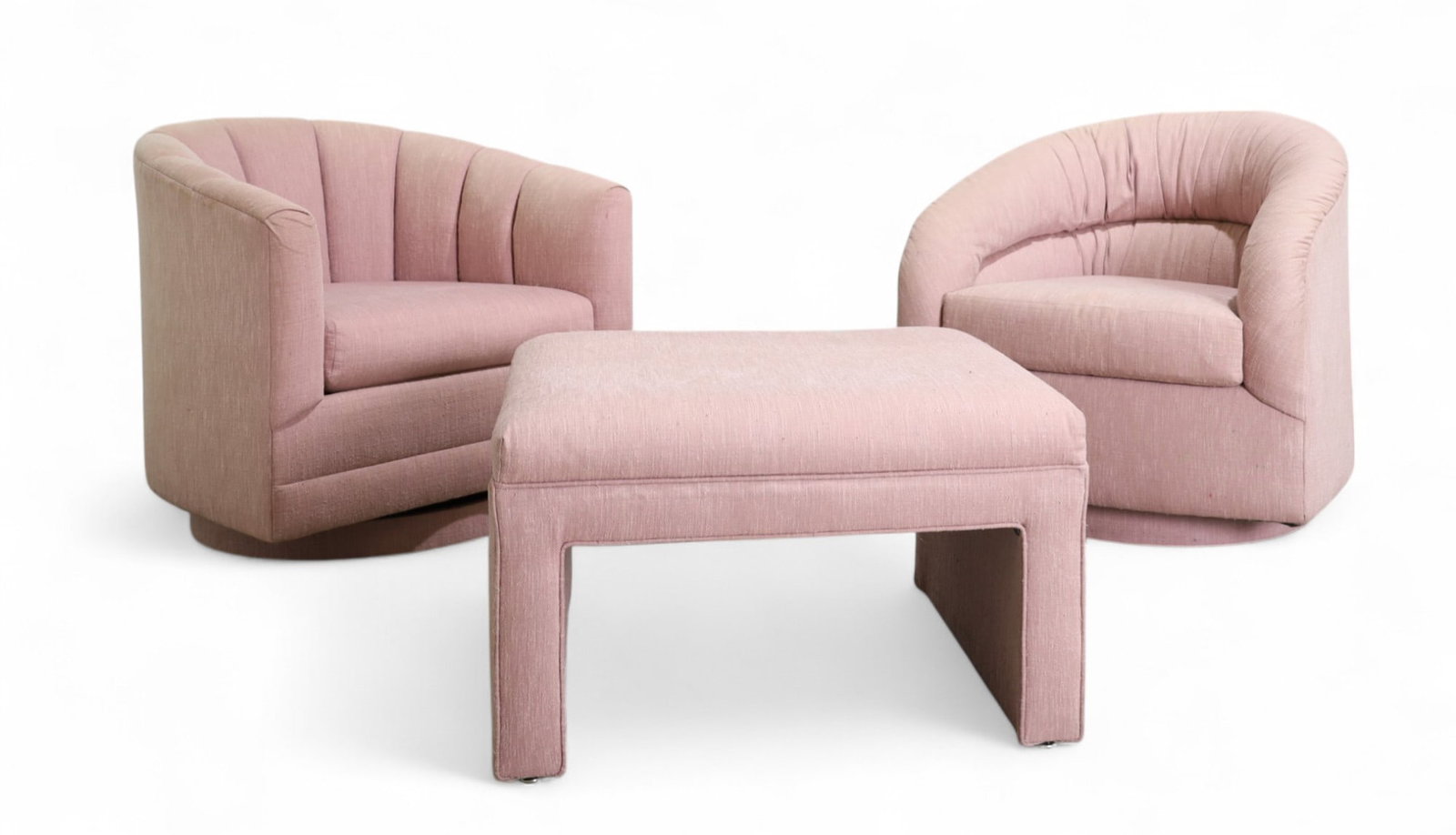 Mid Century Swivel Chairs & Ottoman - 3 (1 of 11)