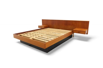 Danish Modern Teak Queen Platform Bed