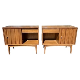 Lane Mixed Woods Nightstands - Pair