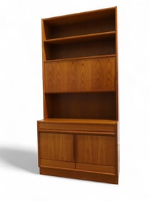 Danish Teak Secretary Bookcase