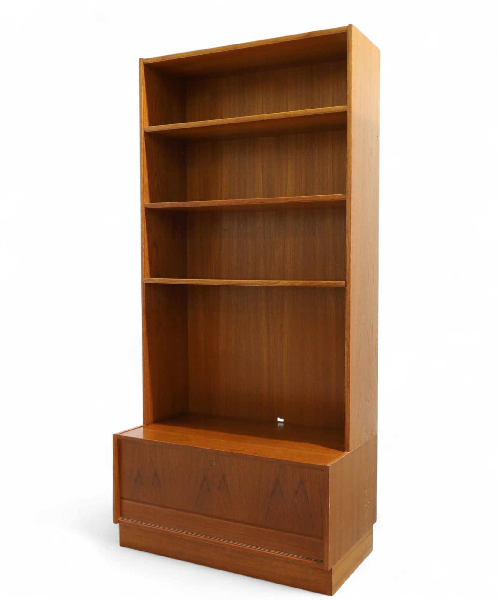 2 Part Danish Teak Bookshelf: A Danish 2 part teak bookshelf Dimensions:74x35.5x16.5