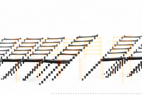 Svegards Markaryd Teak Chairs - 5: A set of 5 Svegards Markaryd Teak Chairs Dimensions:37x17.75x18 Seat Height:18