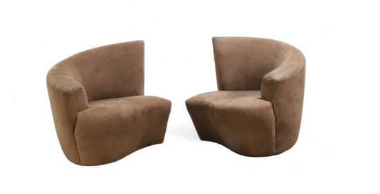 Nautilus Style Swivel Chairs - Pair
