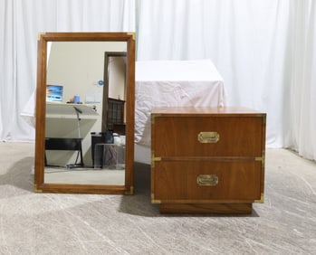 Dixie Campaign Style Mirror & End Stand