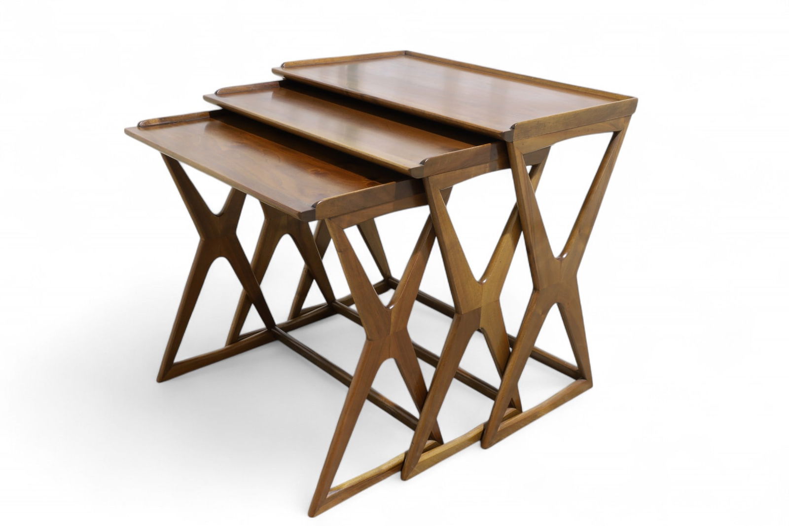 Walnut Nesting Tables - 3 (1 of 8)