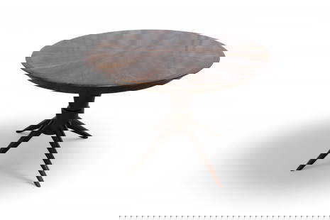 Erno Fabry (Attr.) Rosewood Dining Table: An Erno Fabry attributed dining table with 3 18.25" leaves Dimensions:29x46