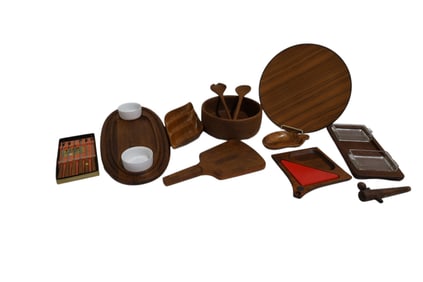Various Teak Accessories - 10 Pcs.