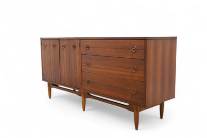 Mid Century Walnut Long Dresser