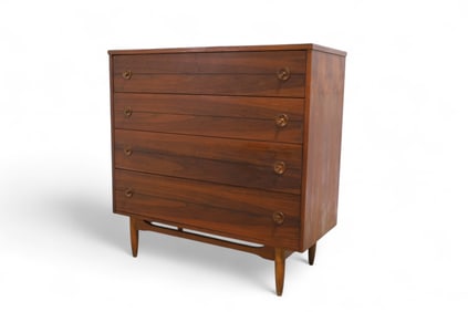 Mid Century Walnut High Chest