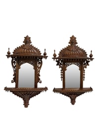 Carved Mahogany Mirrors - 2