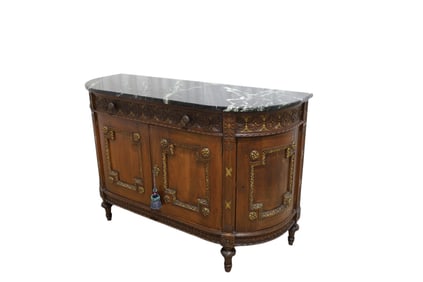 French Marble Top Side Board