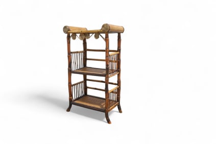 Faux Bamboo & Rattan Shelf