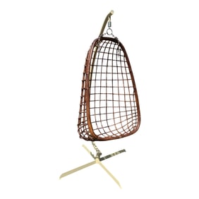 Mid Century Wicker Egg Chair
