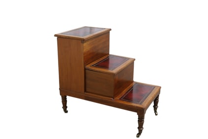 English Mahogany Bed Steps