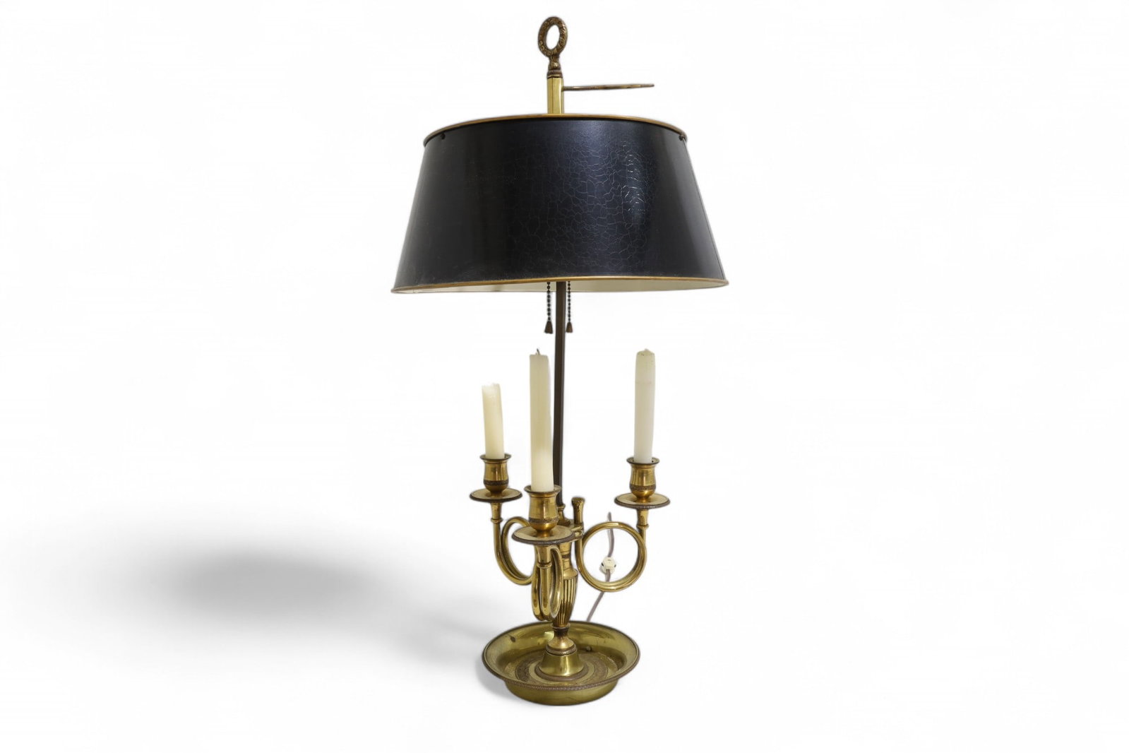 French Boulette Table Lamp: A French Boulette candle and bulblamp Dimensions: