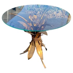 Hollywood Regency Style Sheaf of Wheat Table