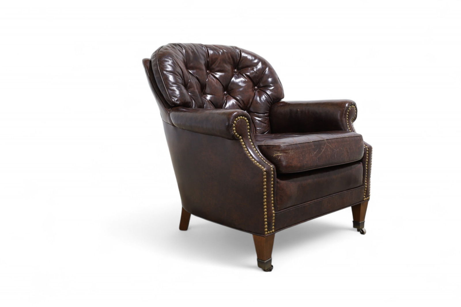 Leather Craft Tufted Library Chair (1 of 7)