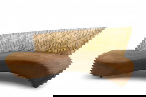 Vladamir Kagan Style Sofa: A Vladamir Kagan style sofa Dimensions:39x93x59