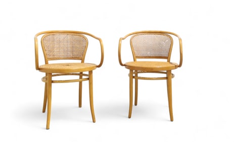 Thonet Bentwood Arm Chairs - Pair