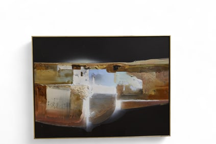L. Mikec Abstract Oil on Board