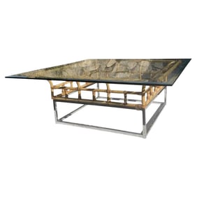 Bamboo & Chrome Coffee Table
