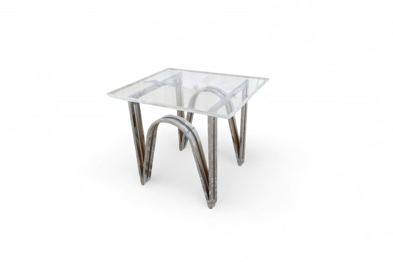 Chrome & Lucite Side Table (1 of 8)