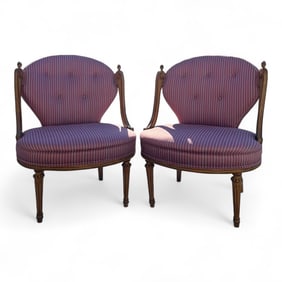 Vintage Velour  Chairs - pair