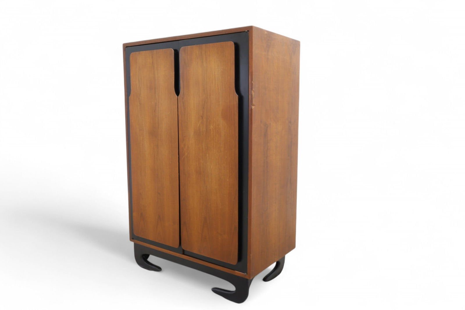 Mid Century Ebony & Walnut Chifferobe (1 of 10)