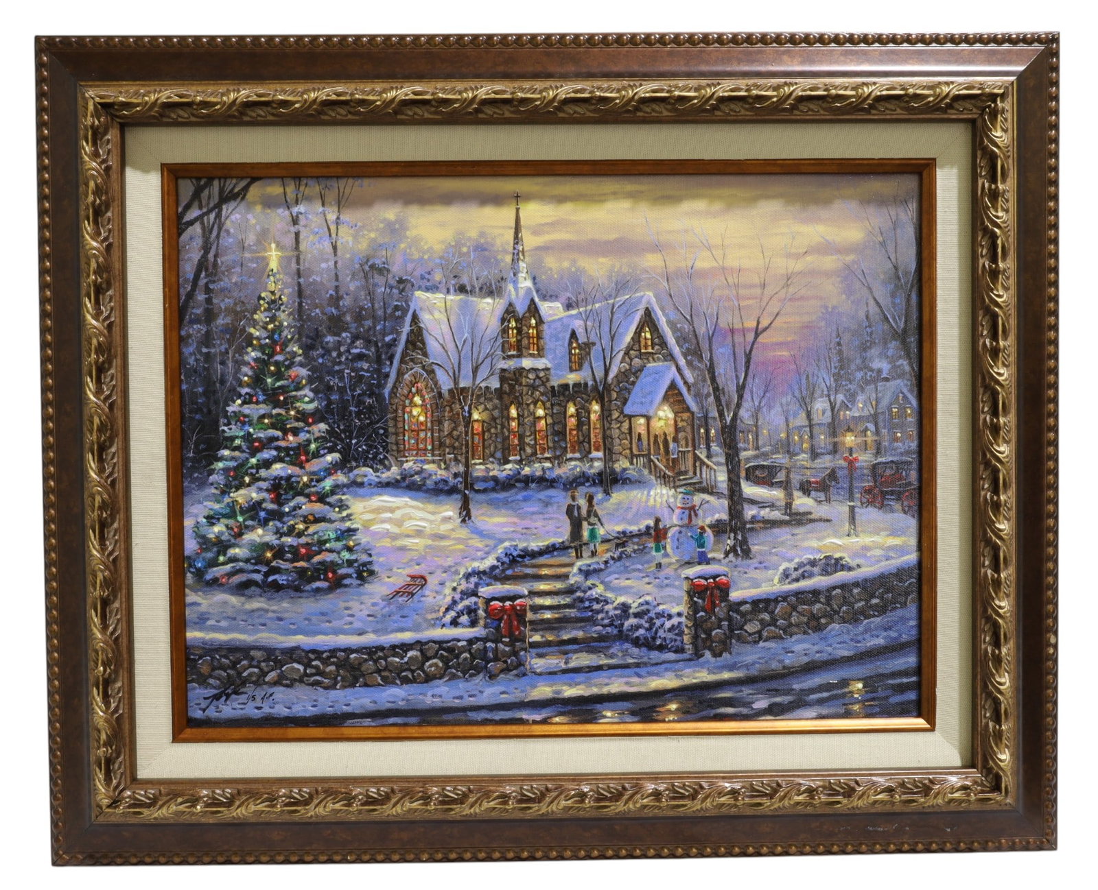 Thomas Kincade "Church Bells of Christmas" (1 of 7)