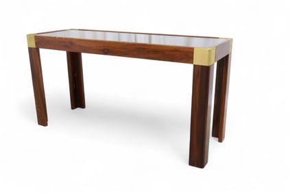 Rosewood & Brass Console Table