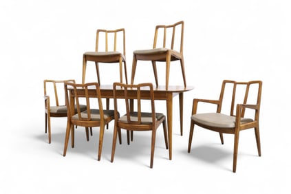 Mt. Airy Walnut Dining Set - 7 Pc