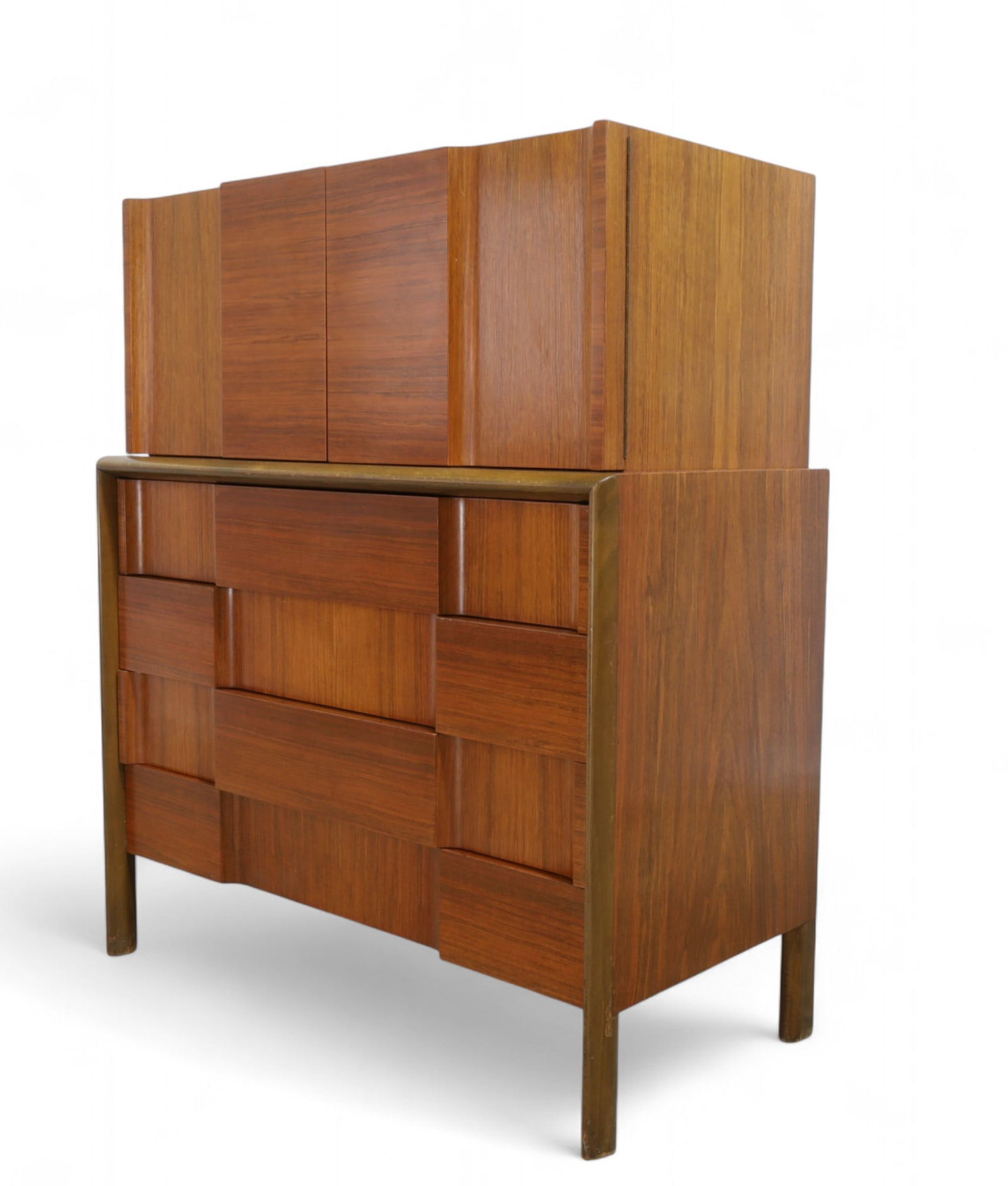 Edmund Spence Tall Dresser: An Edmund Spence walnut tall dresser Dimensions:48.5x41x20