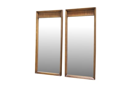 American of Martinsville Walnut Mirrors - Pair