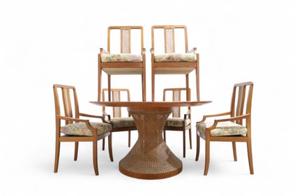 Mid Century Walnut Dining Set - 7