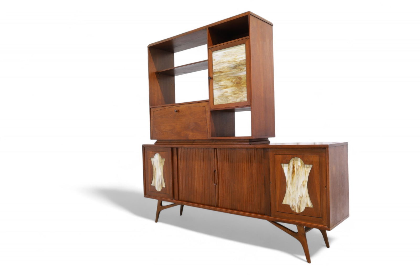 2 Part Mid Century Walnut Stereo Cabinet (1 of 12)