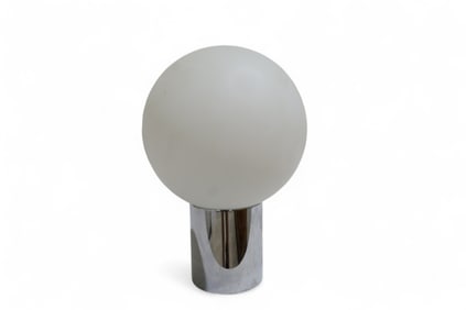 Paul Mayan Chrome & Glass Table Lamp