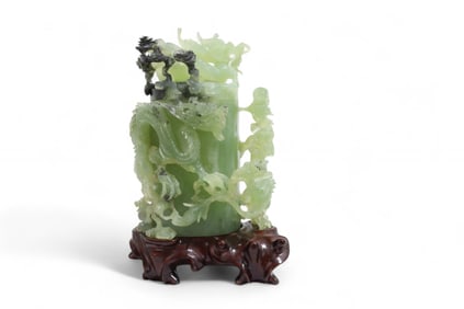 Carved Jade Dragon Jar