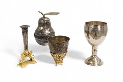 Sterling & Silver Plate Lot - 4 Pc