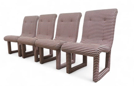 Milo Baughman Style Scoop Chairs - 4
