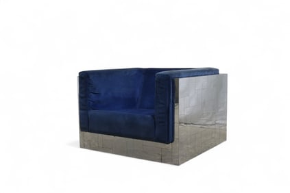 Signed Paul Evans Cityscape Cube Chair