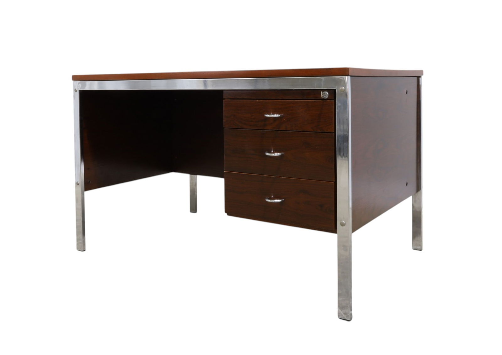 Jean Gillon Rosewood & Chrome Desk (1 of 10)