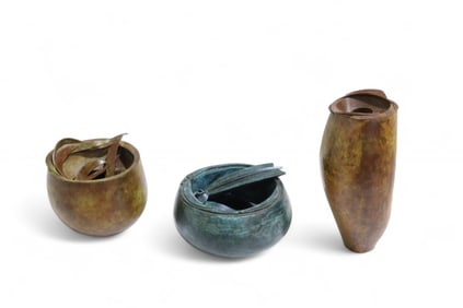 Bronze Freeform Vases - 3