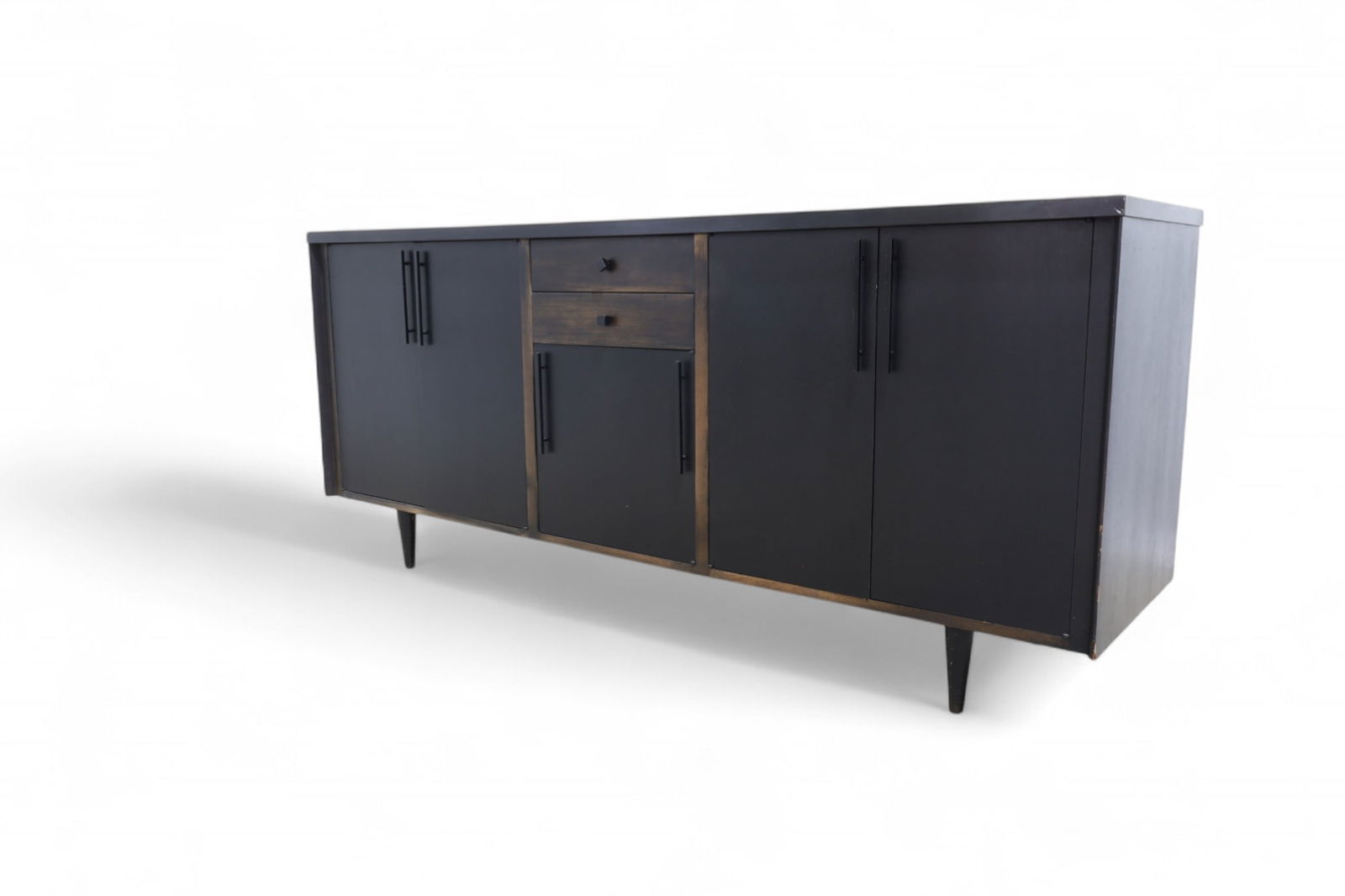Modern Ebony & Black Lacquer Credenza (1 of 9)